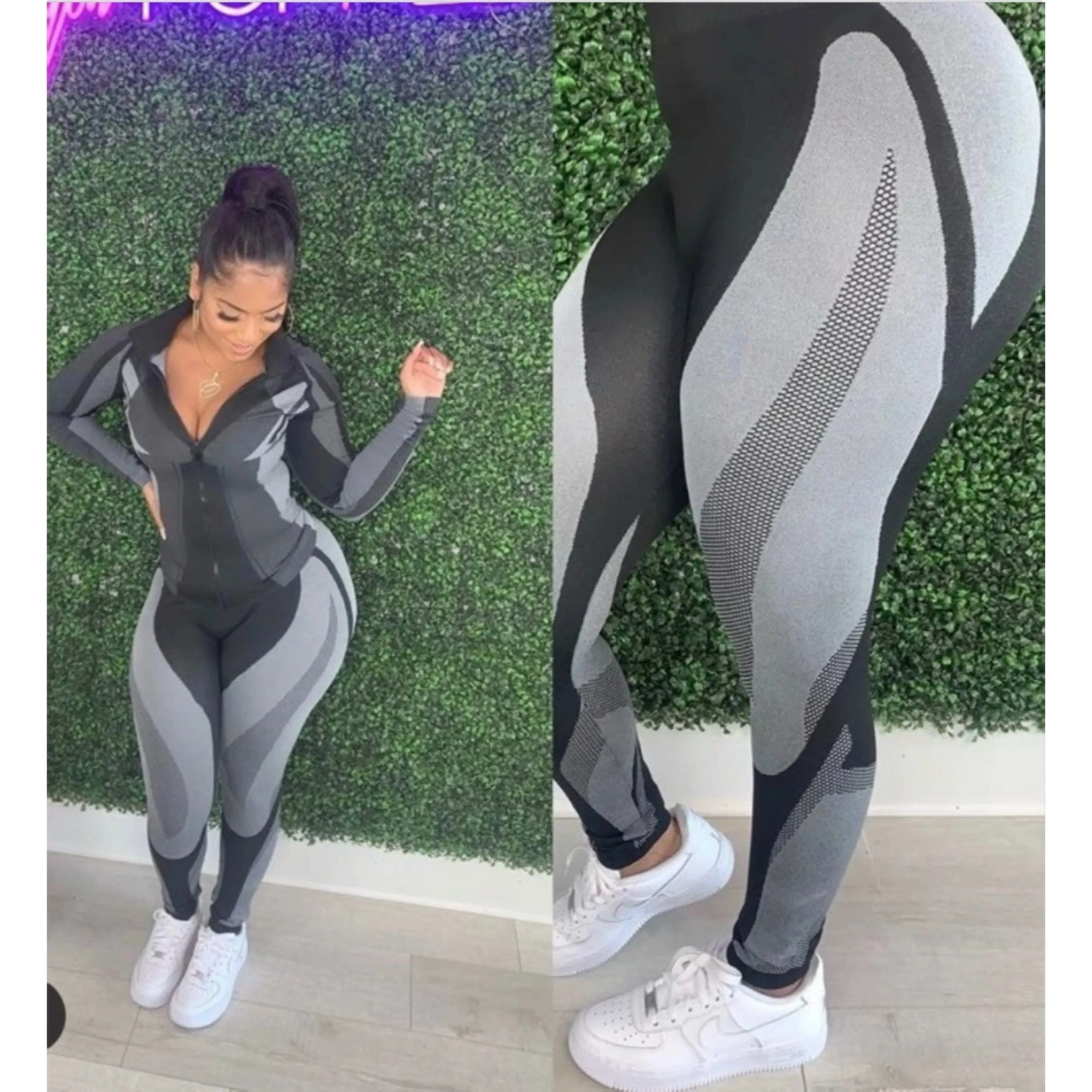Must Have Track Set ‼️Seamless Zip Up Jacket & Leggings Set‼️
