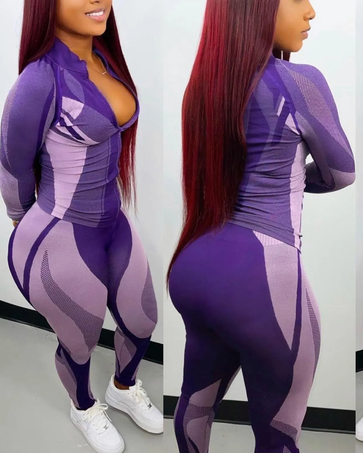 Must Have Track Set ‼️Seamless Zip Up Jacket & Leggings Set‼️