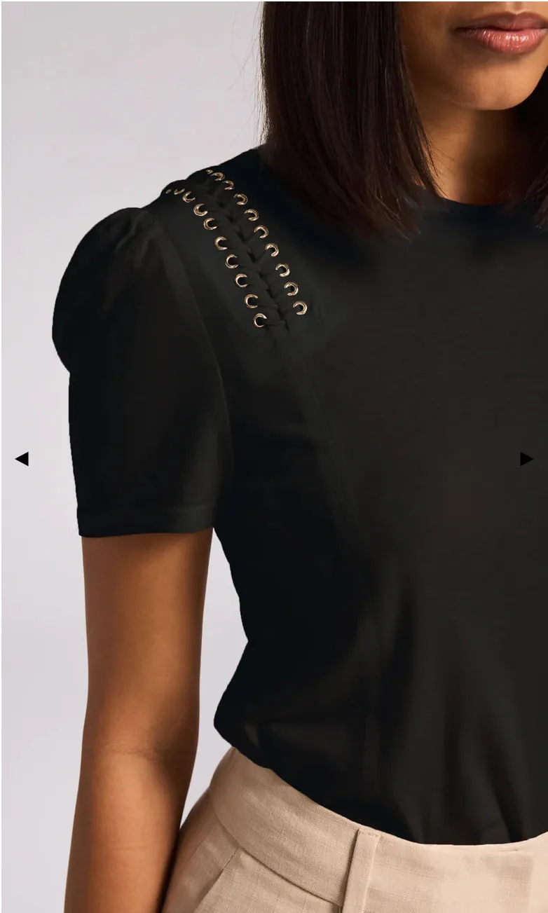 NAIA LACE-UP TOP