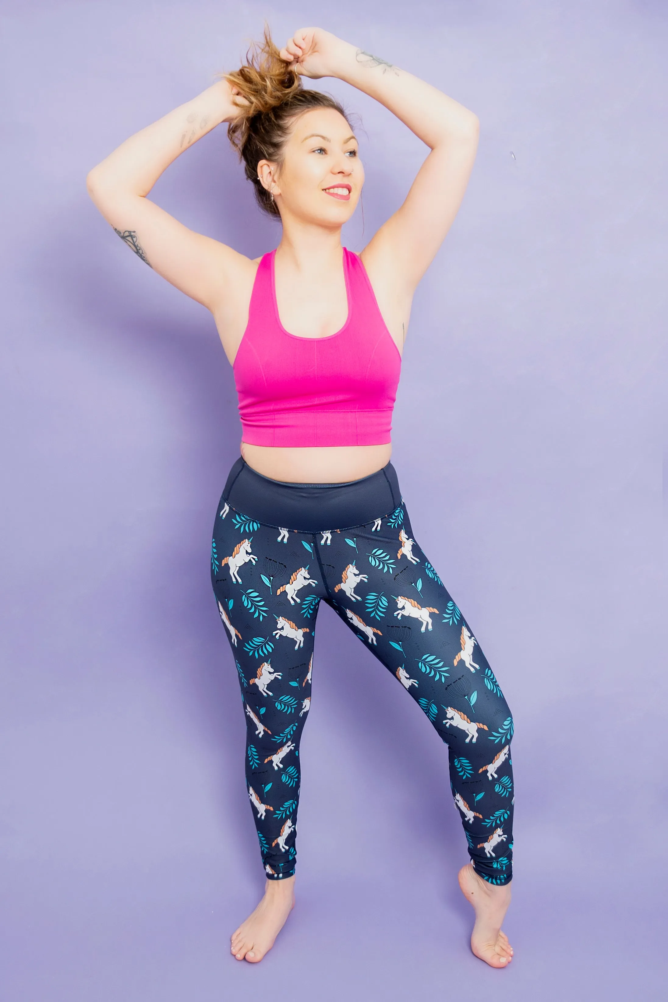 Navy Unicorn Women’s Activewear Leggings - Tall 33” inside leg