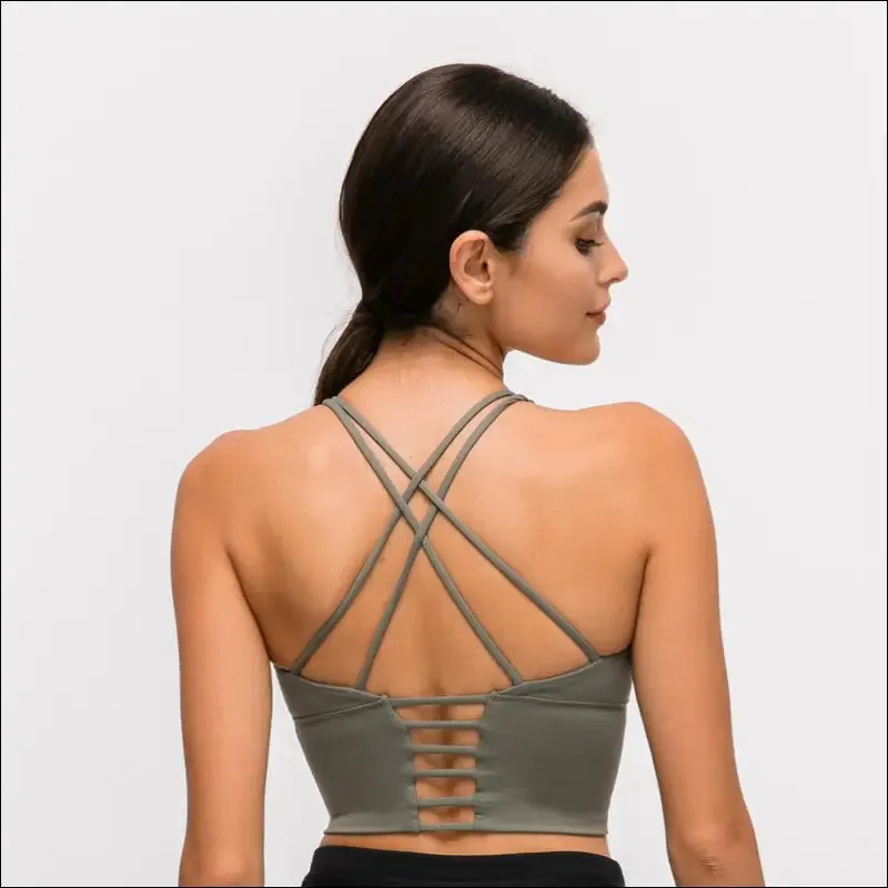 Nepoagym breathe women cross back sports bra high impact workout bra women fitness bra yoga bra