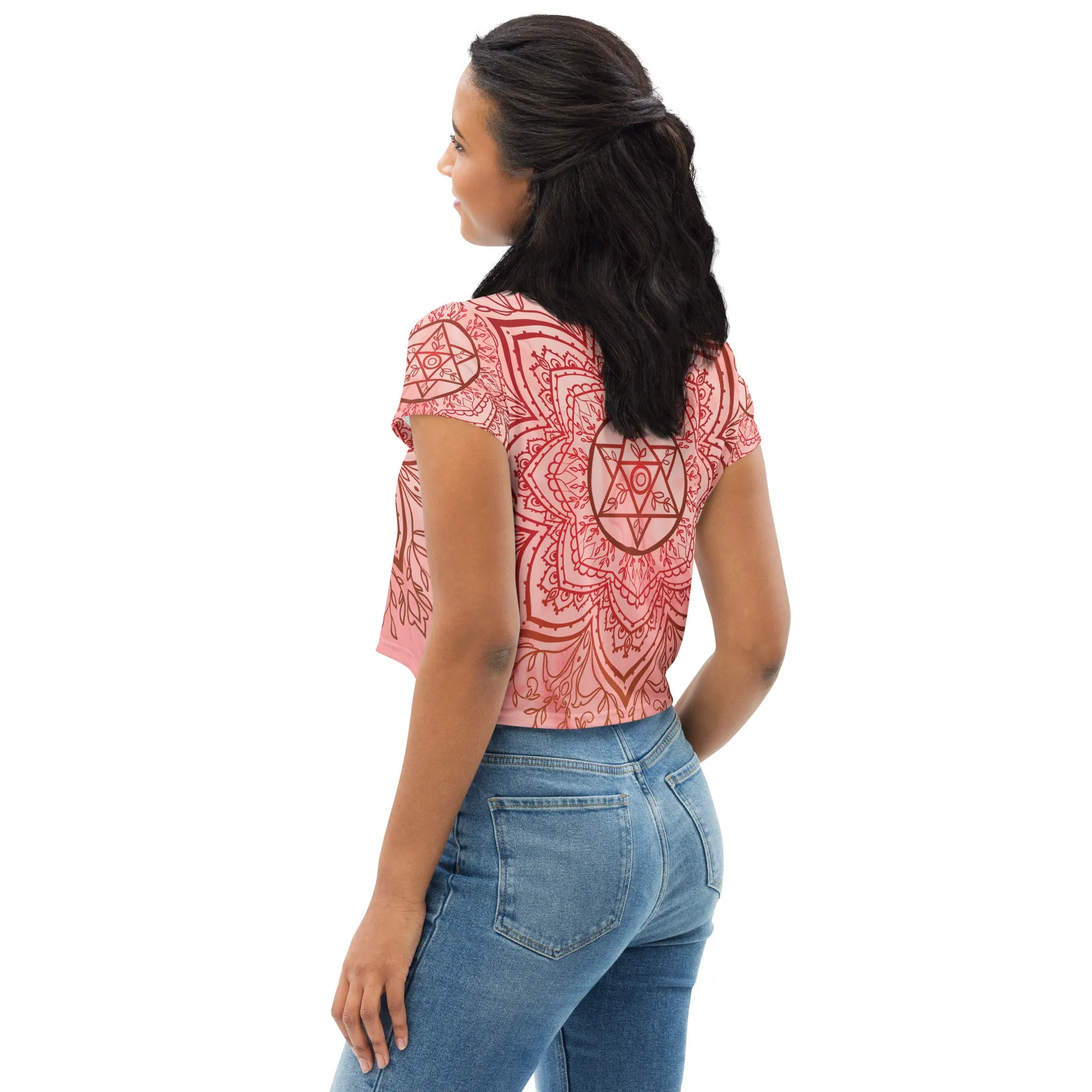 NEW! Earth Star Chakra Mandala Crop Top Tee Shirt by Goddess Swag