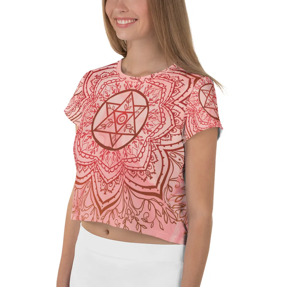 NEW! Earth Star Chakra Mandala Crop Top Tee Shirt by Goddess Swag