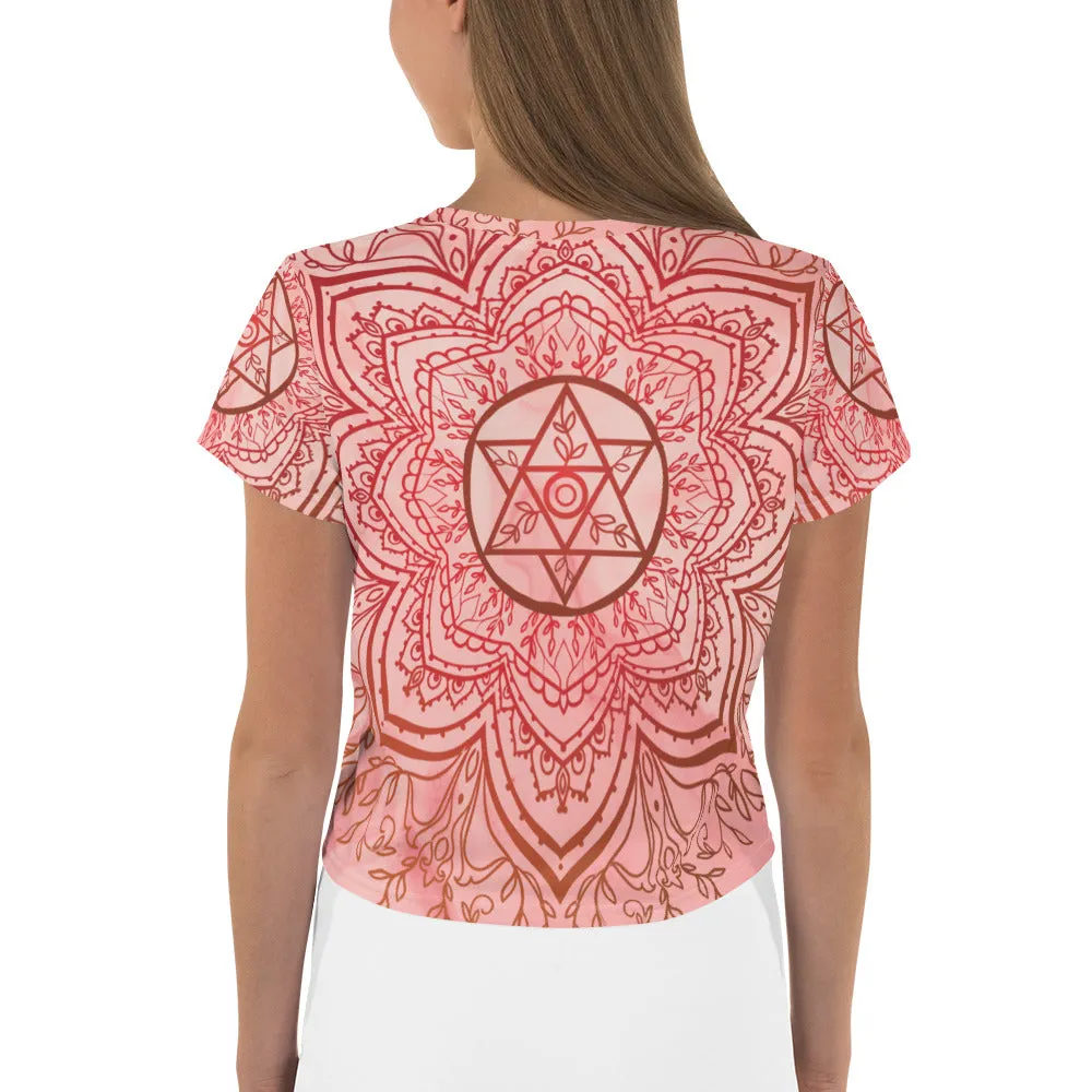 NEW! Earth Star Chakra Mandala Crop Top Tee Shirt by Goddess Swag