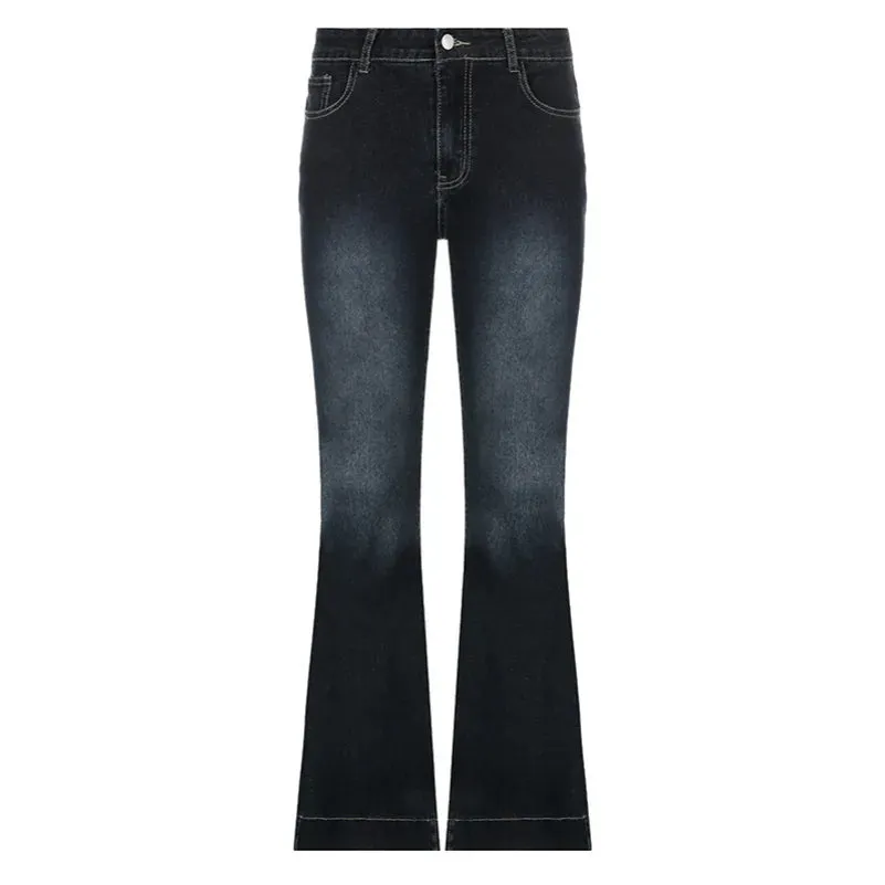 New Flare Jeans Women's Low Waist Trousers Vintage Aesthetic Denim Pants Streetwear Mom Casual Korean Fashion Y2k  Jeans