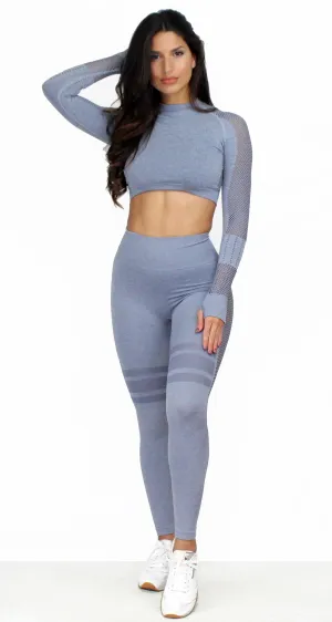 New Lines Gray Two-Piece Activewear Set