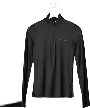 Nicki studios Black Logo Slim Zip Up Top UK M