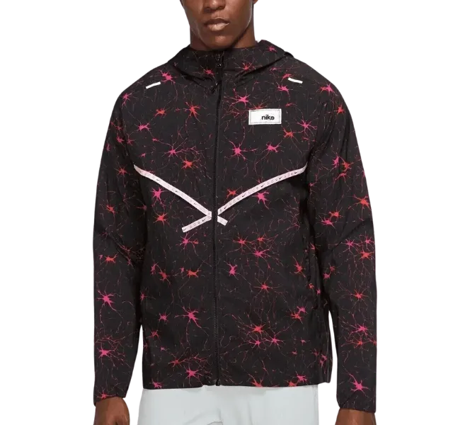 Nike D.Y.E UV Windrunner Running Jacket - Black/Pink