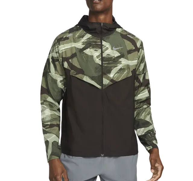Nike Miler T-Shirt - Windrunner - Flex Stride Shorts Outfit - Oil Green/Green/Smoke Grey
