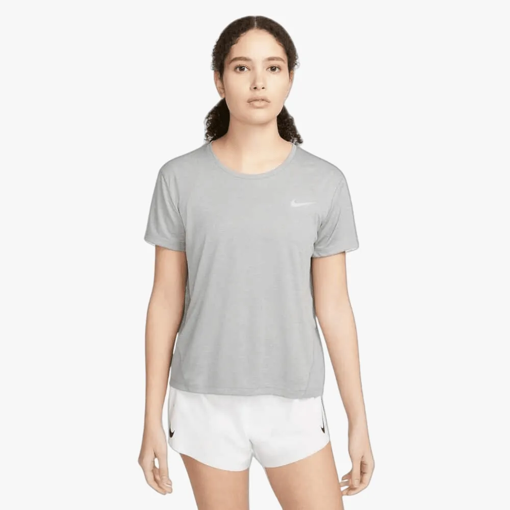 Nike Womens Miler Running Short Sleeve Tee Grey