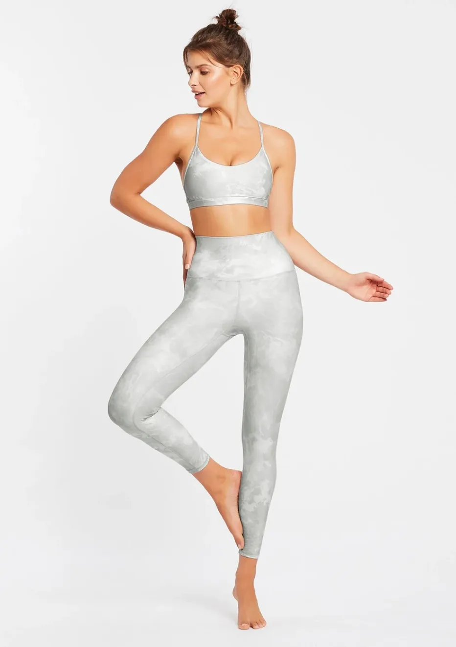 Nimble Activewear, High Rise 7/8 Legging II | Marbled Grey
