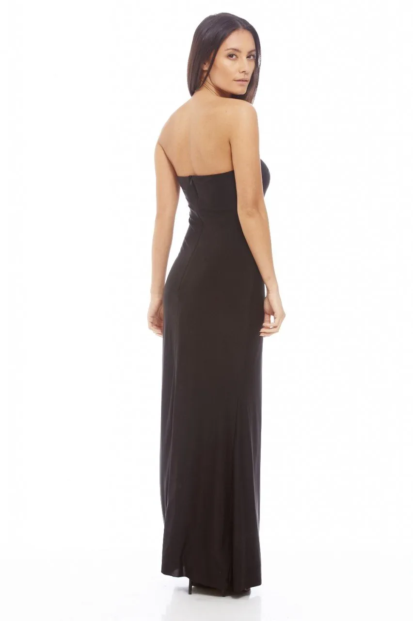 Notch Slinky Maxi Dress