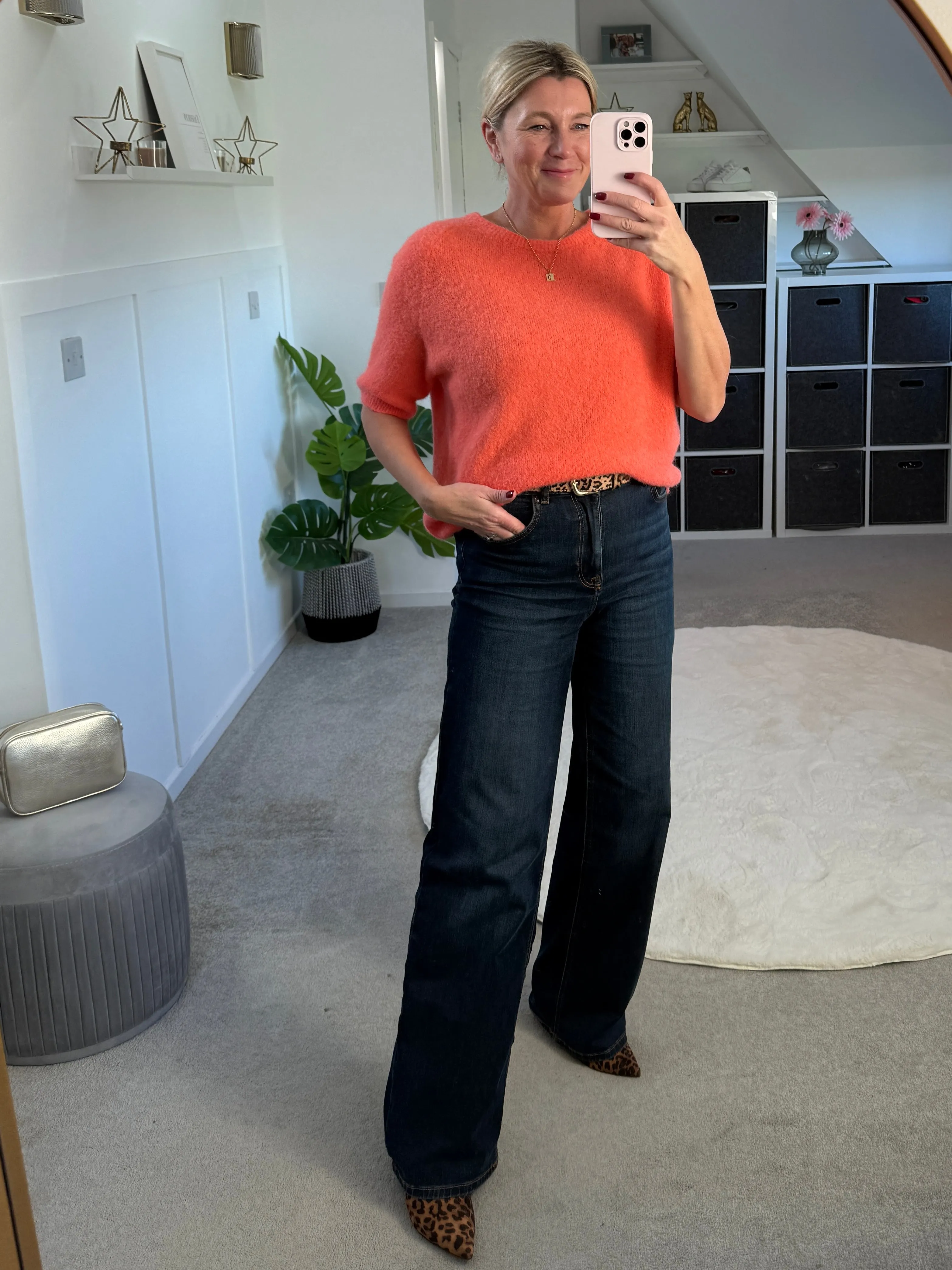 Oatmeal Fluffy S/S Jumper
