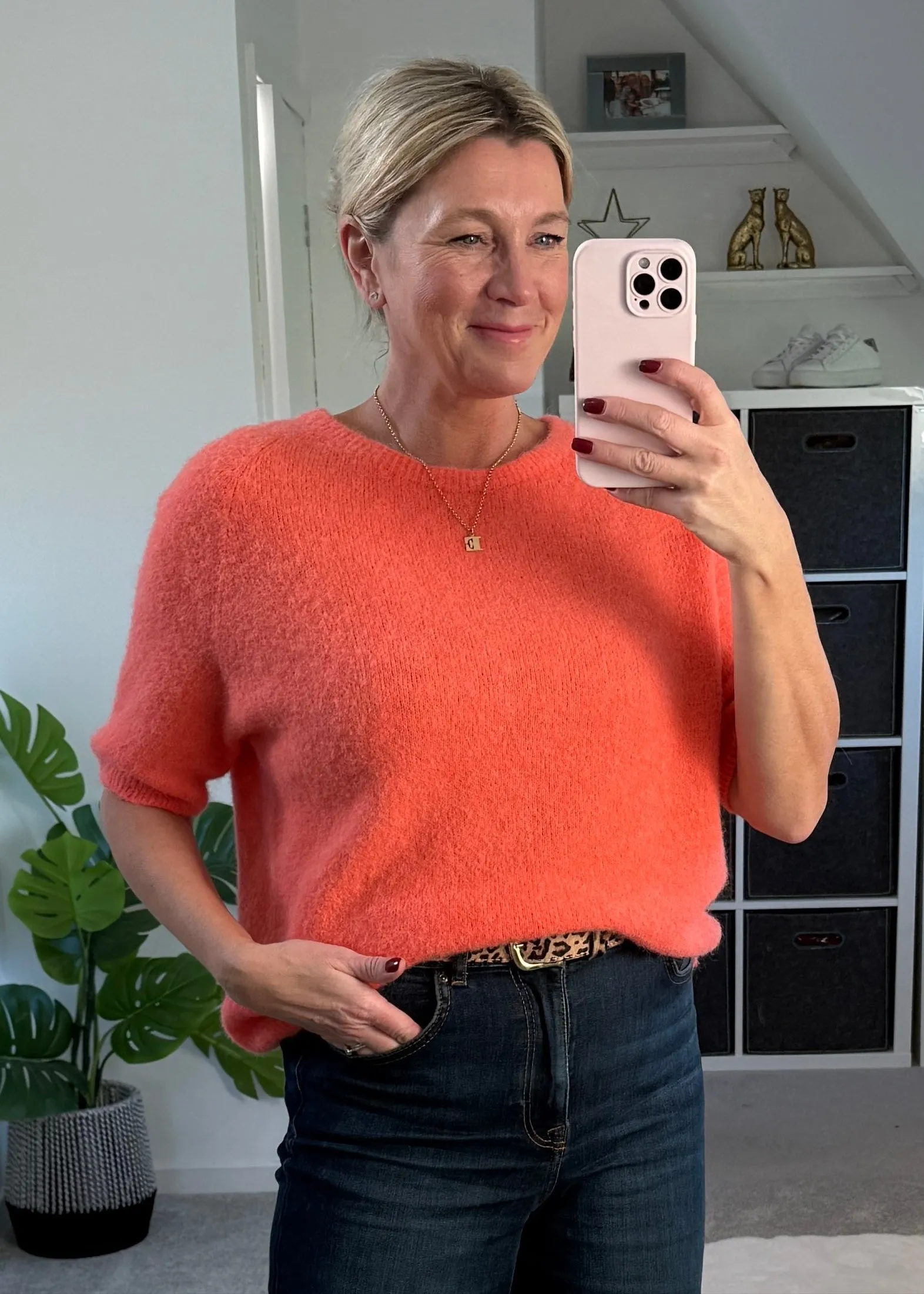 Oatmeal Fluffy S/S Jumper