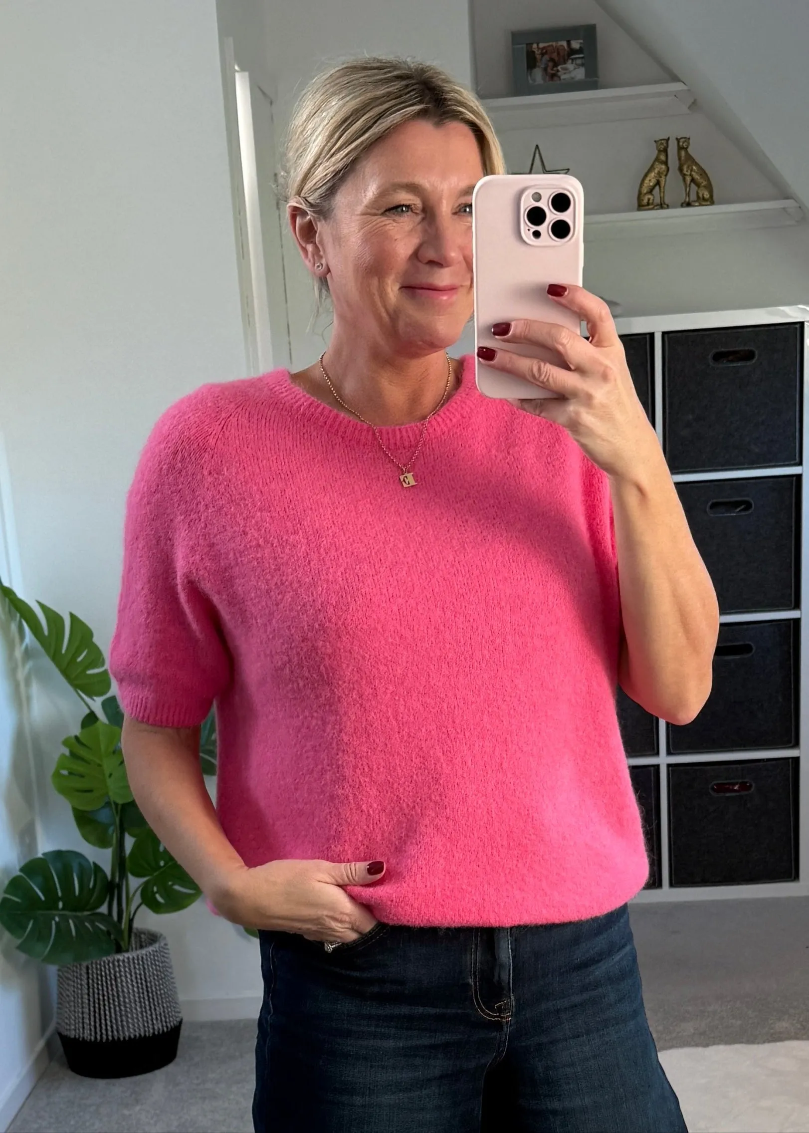 Oatmeal Fluffy S/S Jumper
