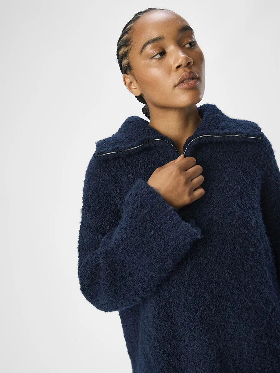 OBJTotalya Half Zip Pullover - Sky Captain