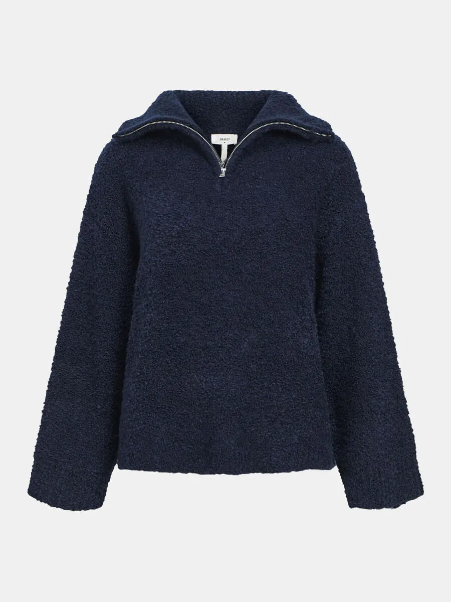 OBJTotalya Half Zip Pullover - Sky Captain