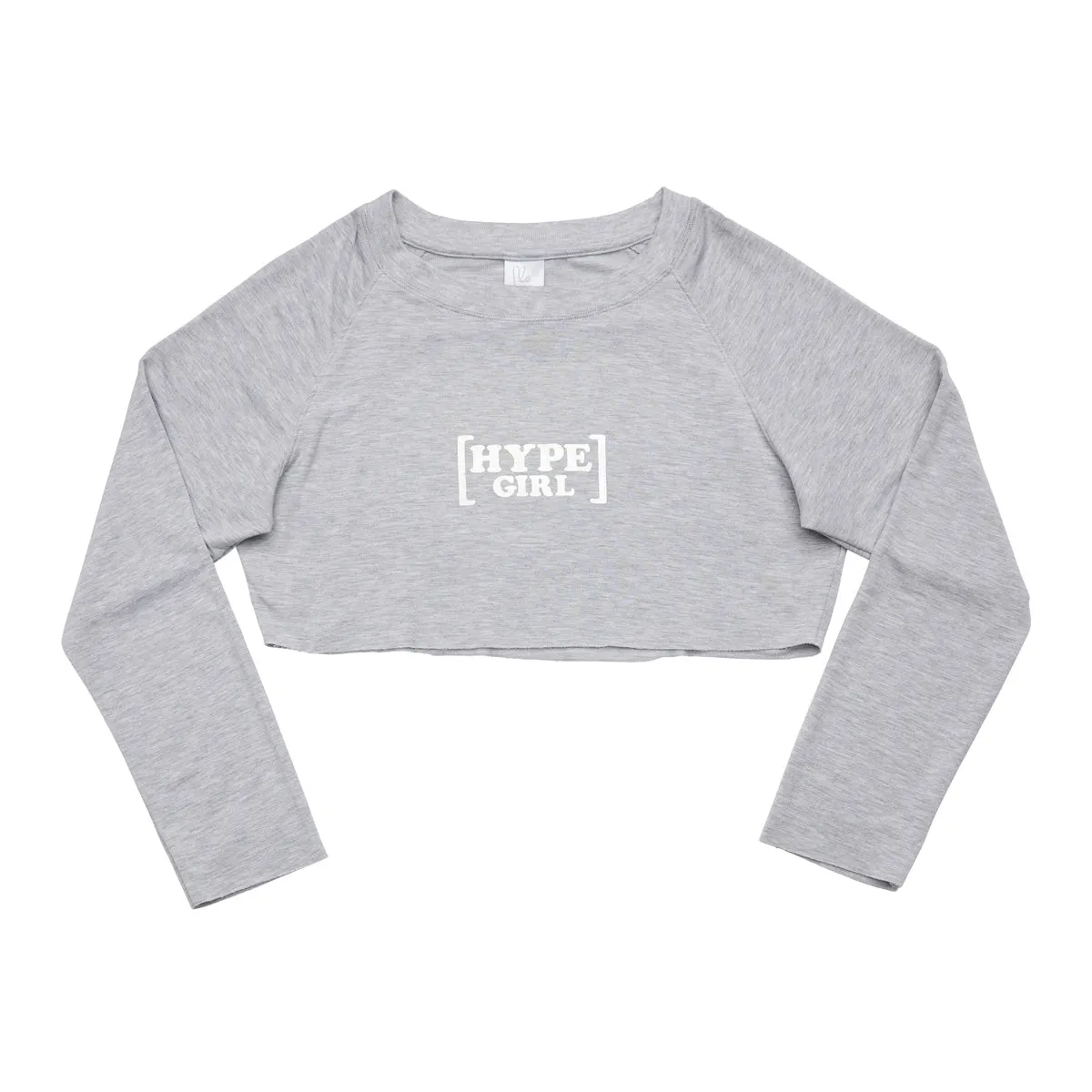 Ocean Crew Crop Sweat in Grey with Hype Girl Print