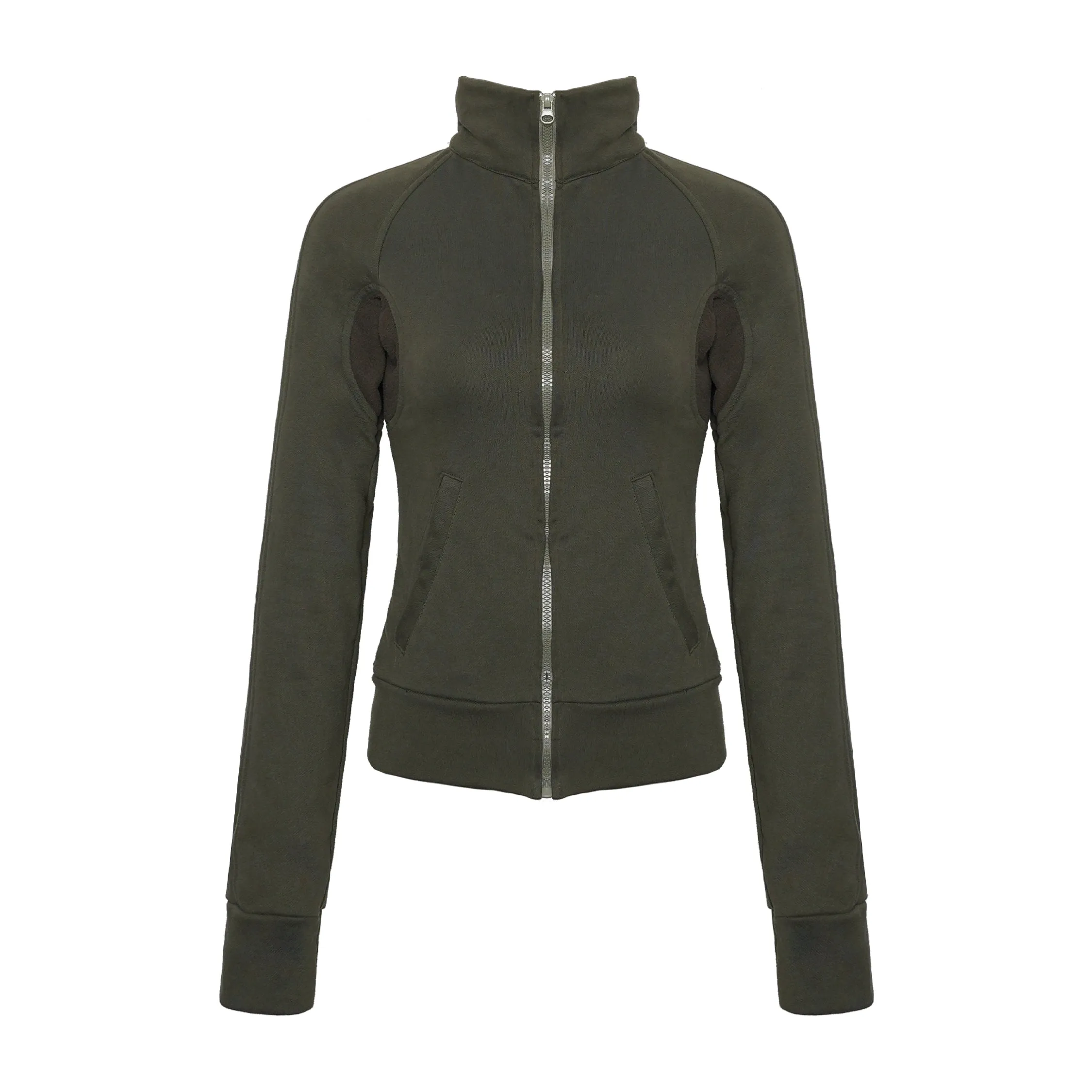 Olive Zip-Up Hoodie