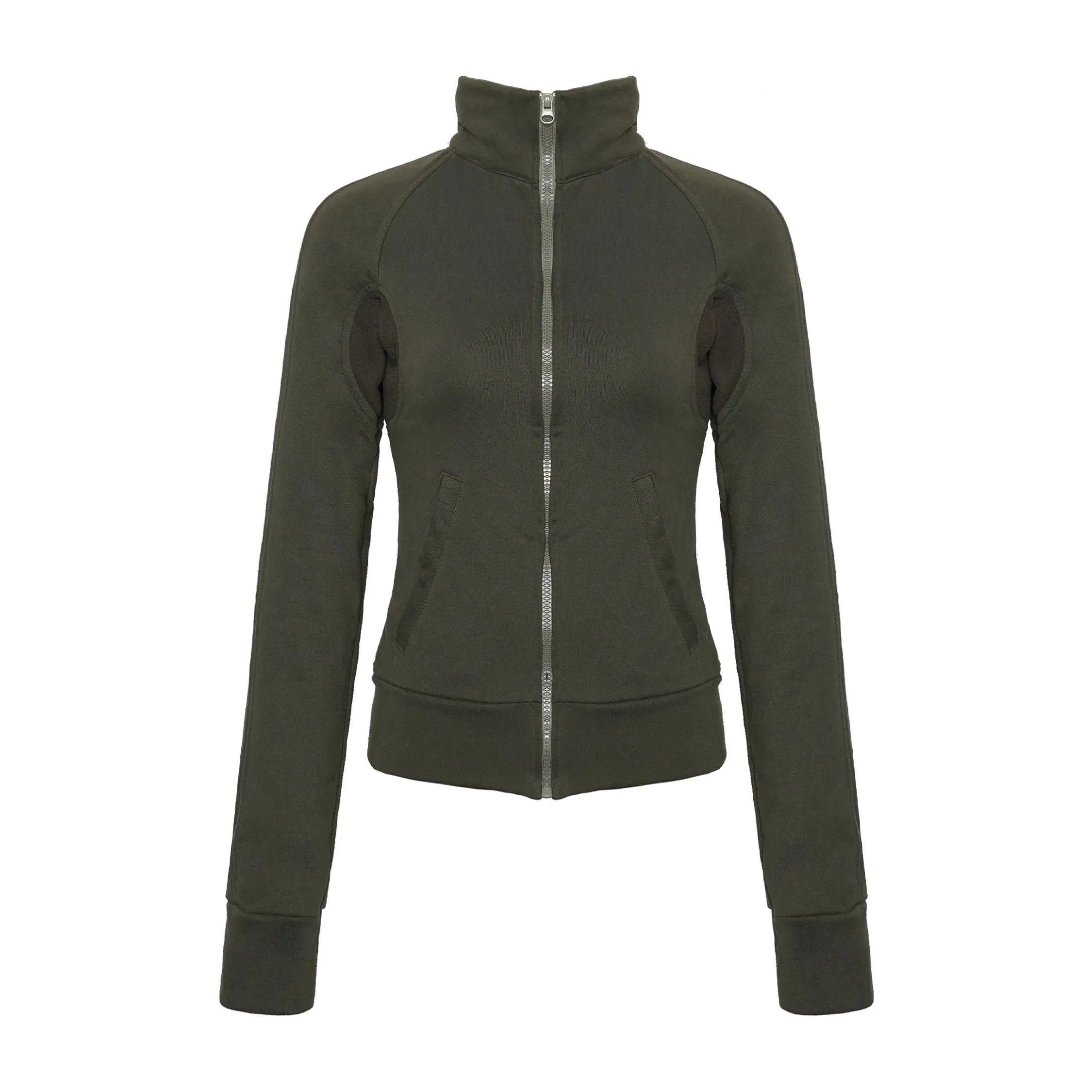 Olive Zip-Up Hoodie