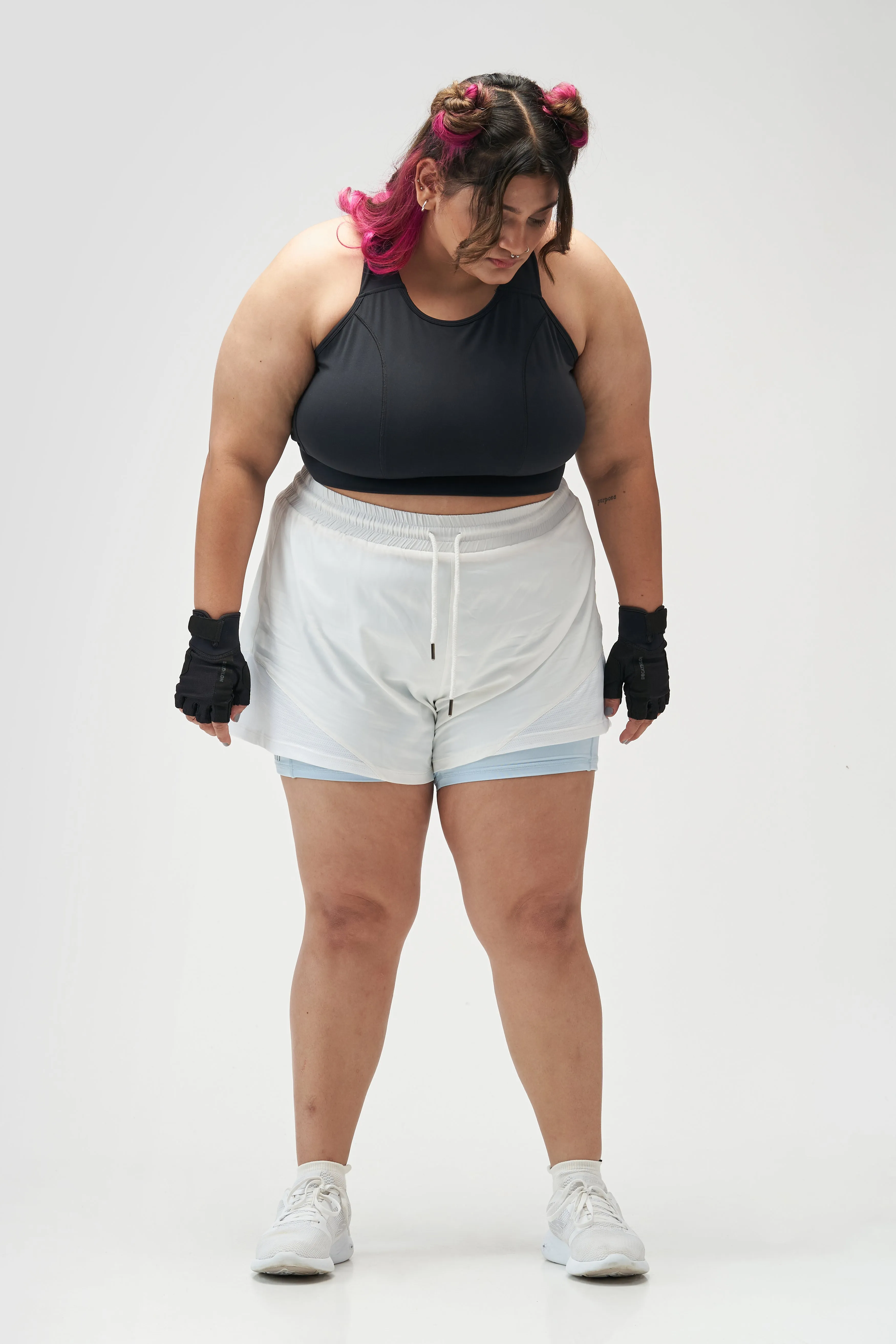 On Track Shorts: White