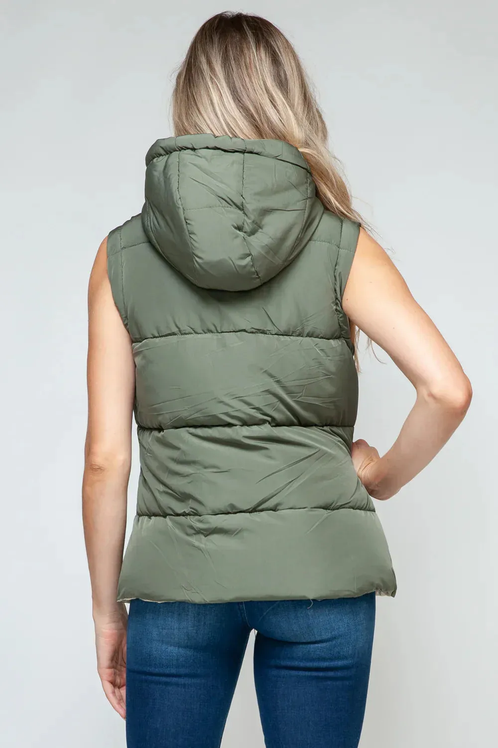 Padded Zip-Up Hooded Vest