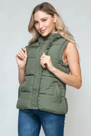 Padded Zip-Up Hooded Vest