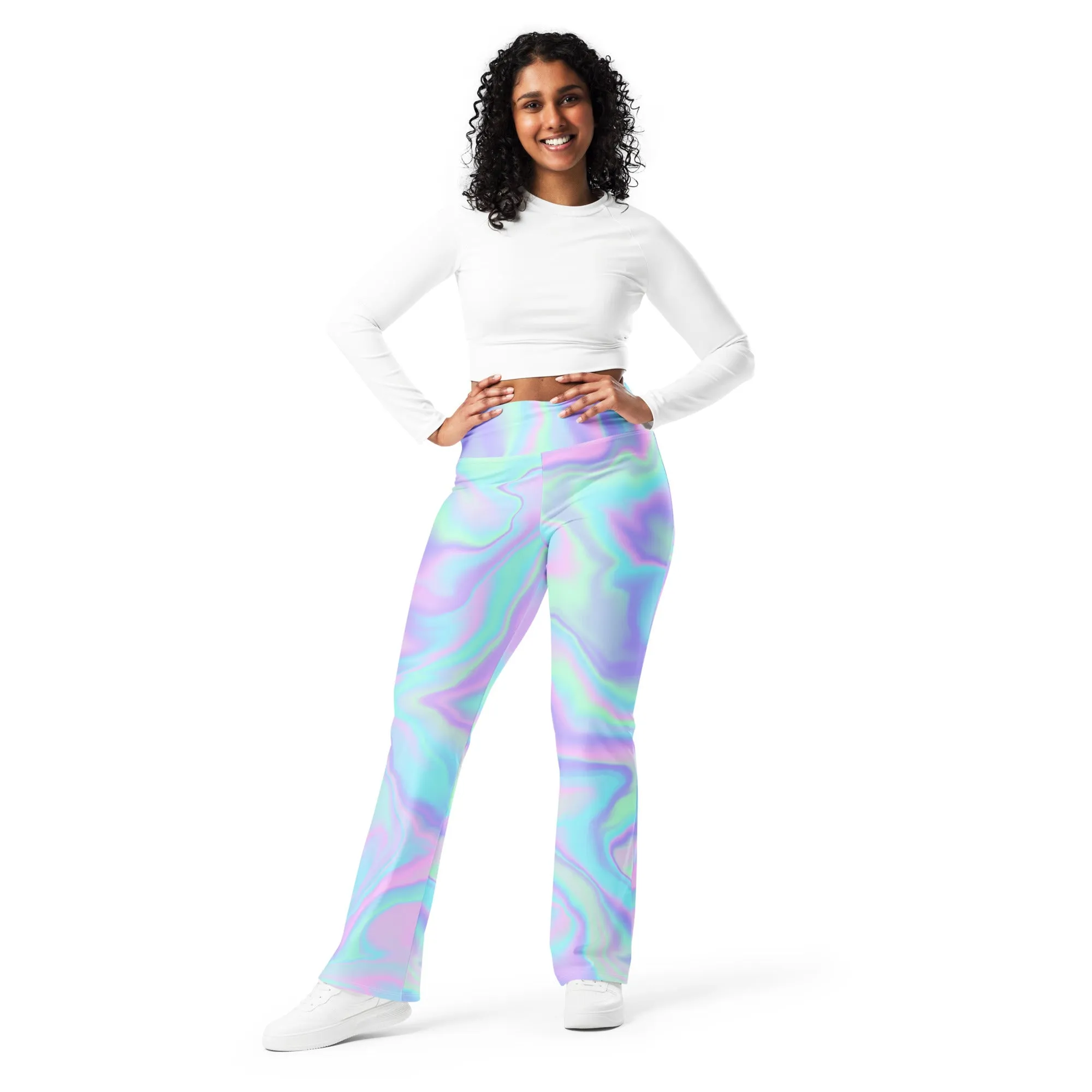 Pastel Watercolor Flare Pants