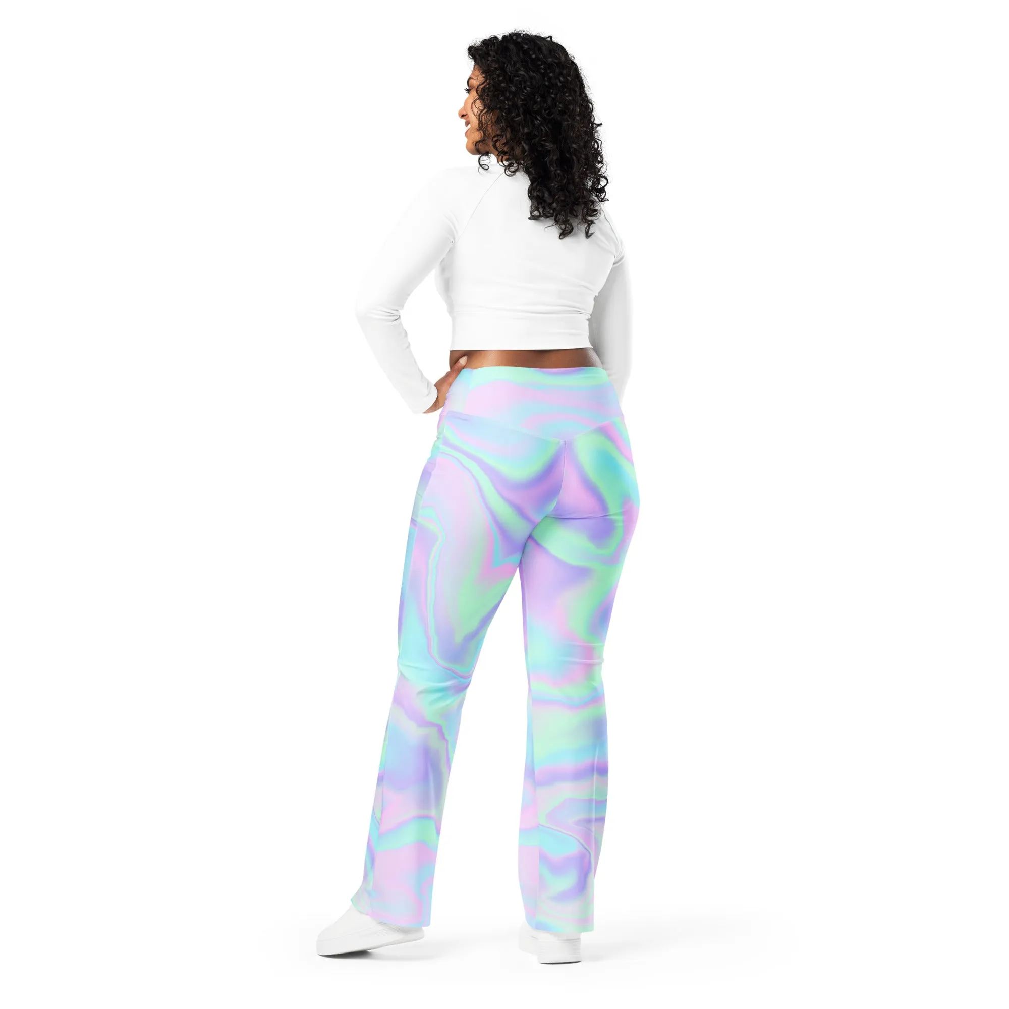 Pastel Watercolor Flare Pants