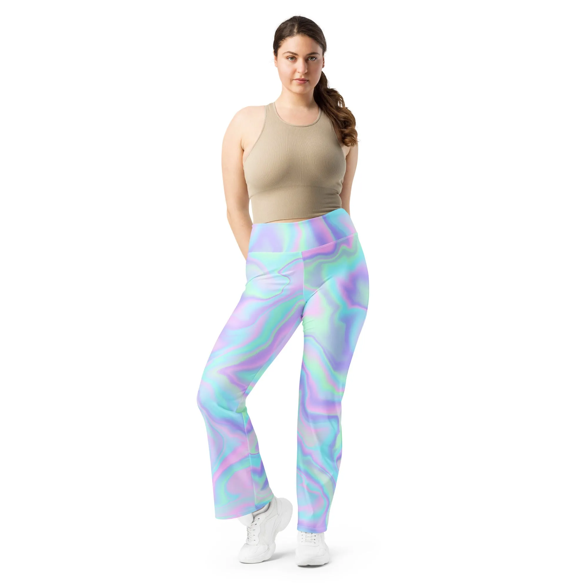 Pastel Watercolor Flare Pants