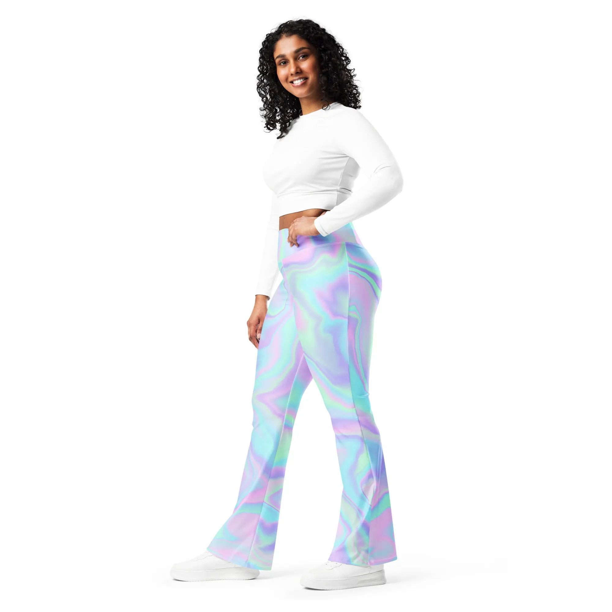 Pastel Watercolor Flare Pants
