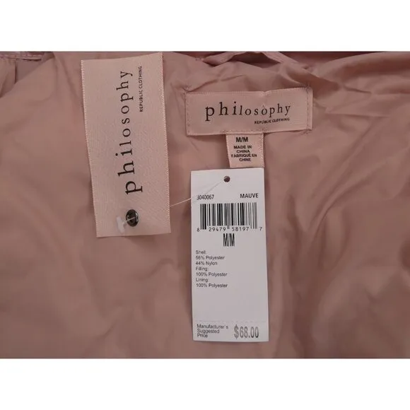 Philosophy Women's Mauve Activewear Vest Size M