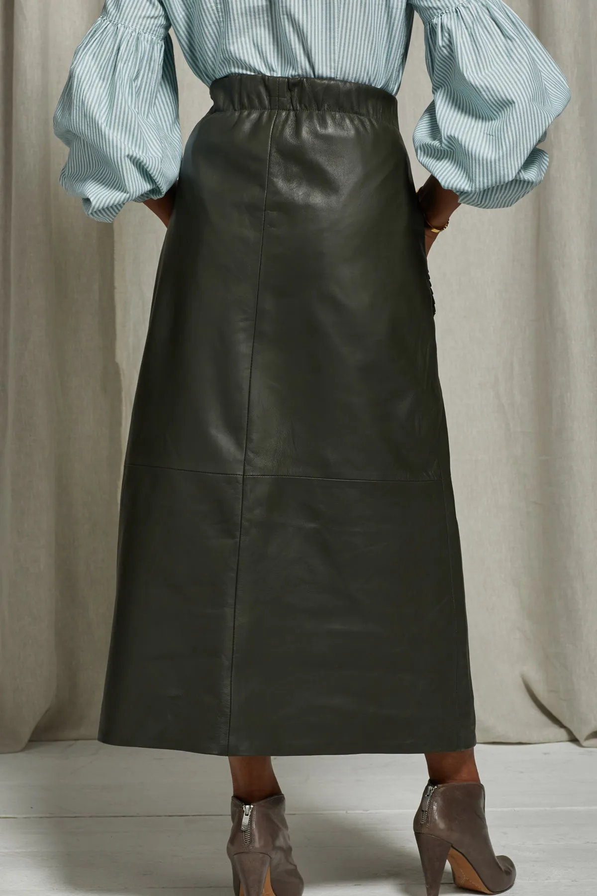 Phoebe Leather Skirt