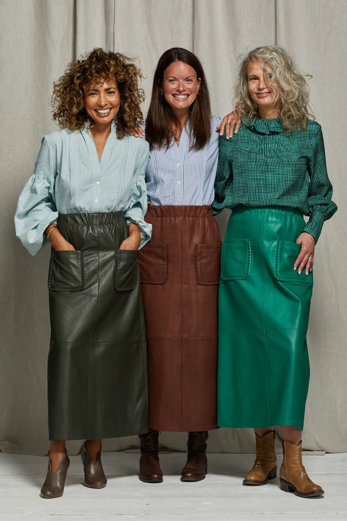 Phoebe Leather Skirt