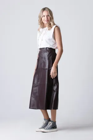 Phoebe Leather Skirt