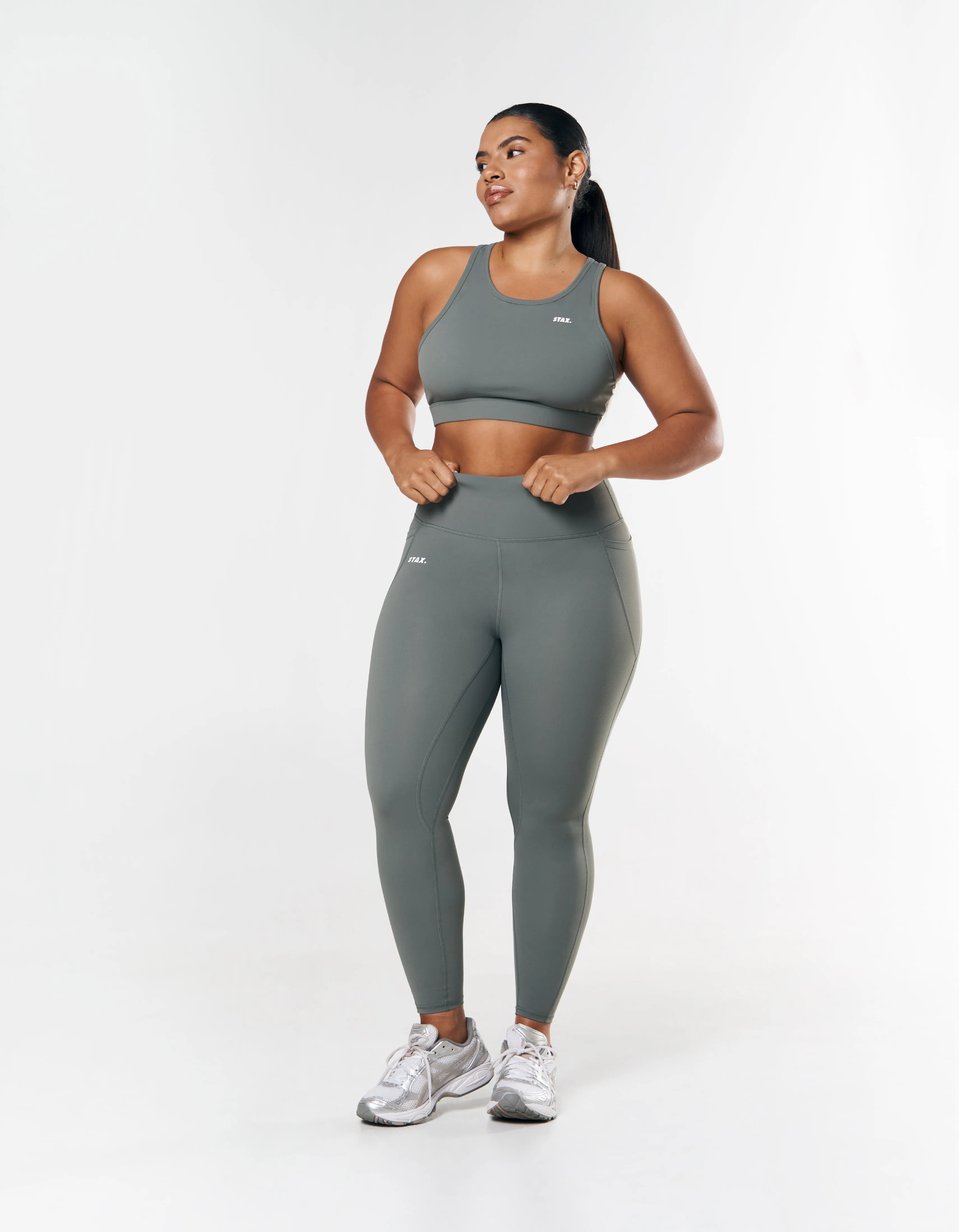 Phone Pocket Full Length Tights NANDEX ™ - Thyme