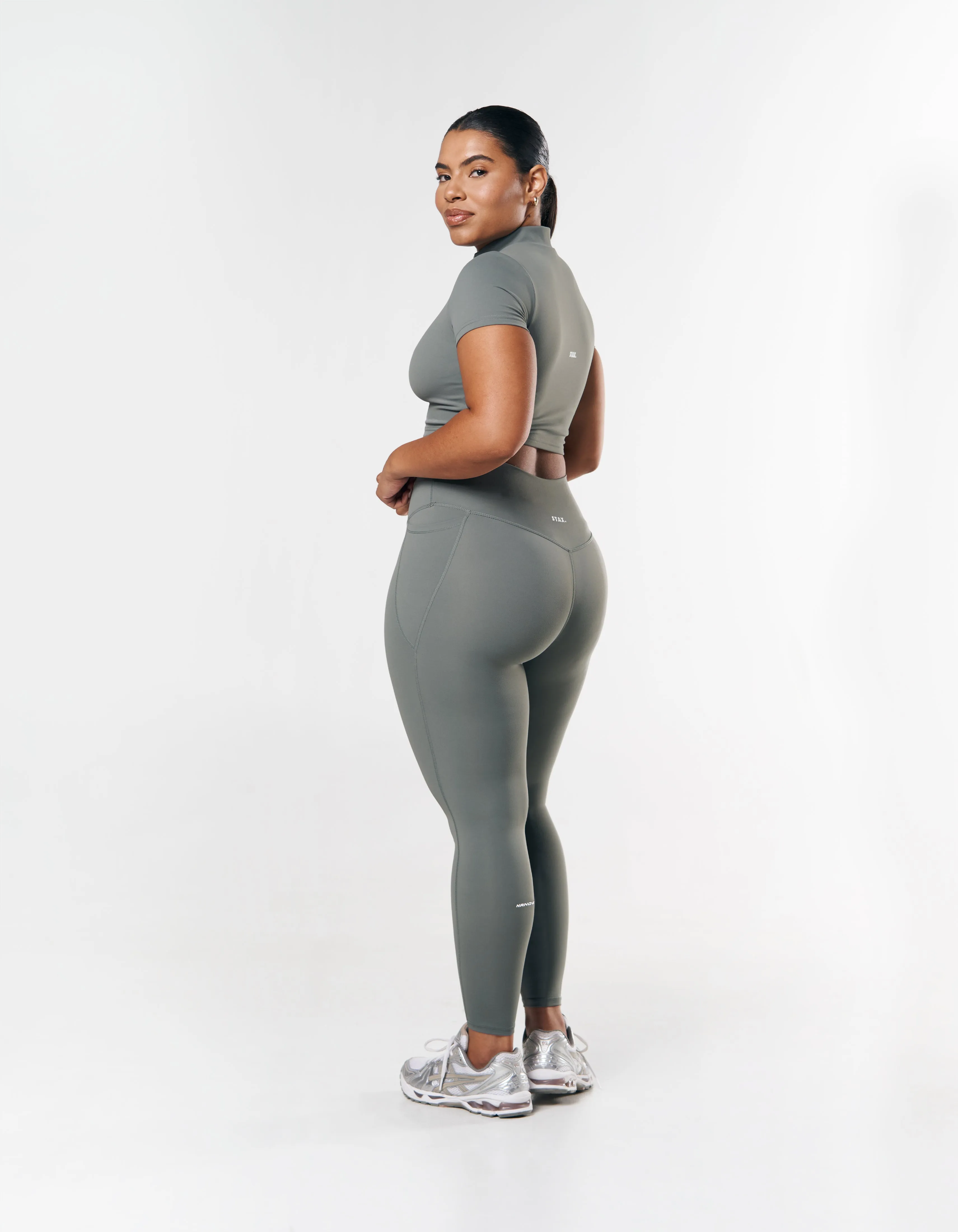 Phone Pocket Full Length Tights NANDEX ™ - Thyme