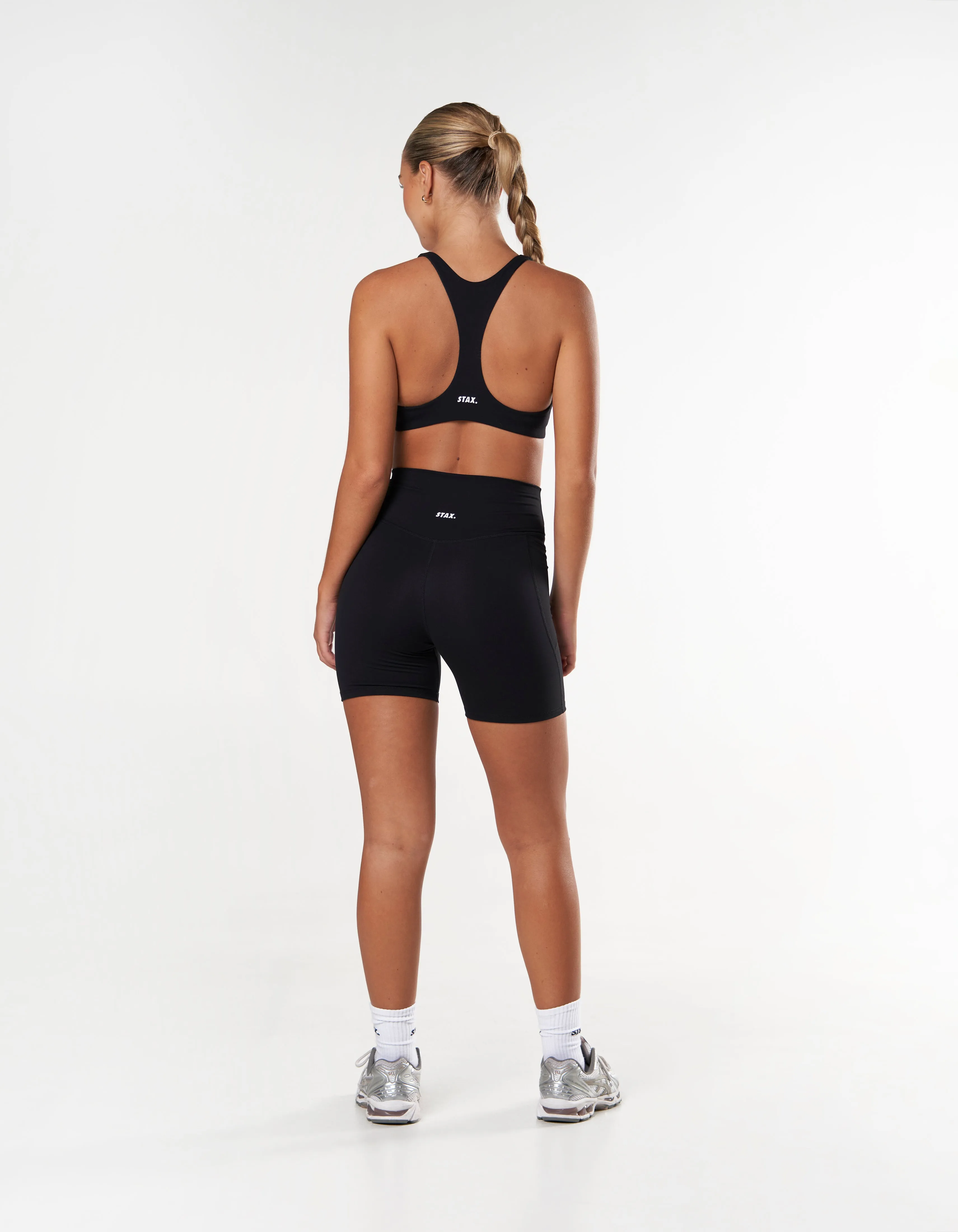 Phone Pocket Midi Bike Shorts NANDEX ™ - Black
