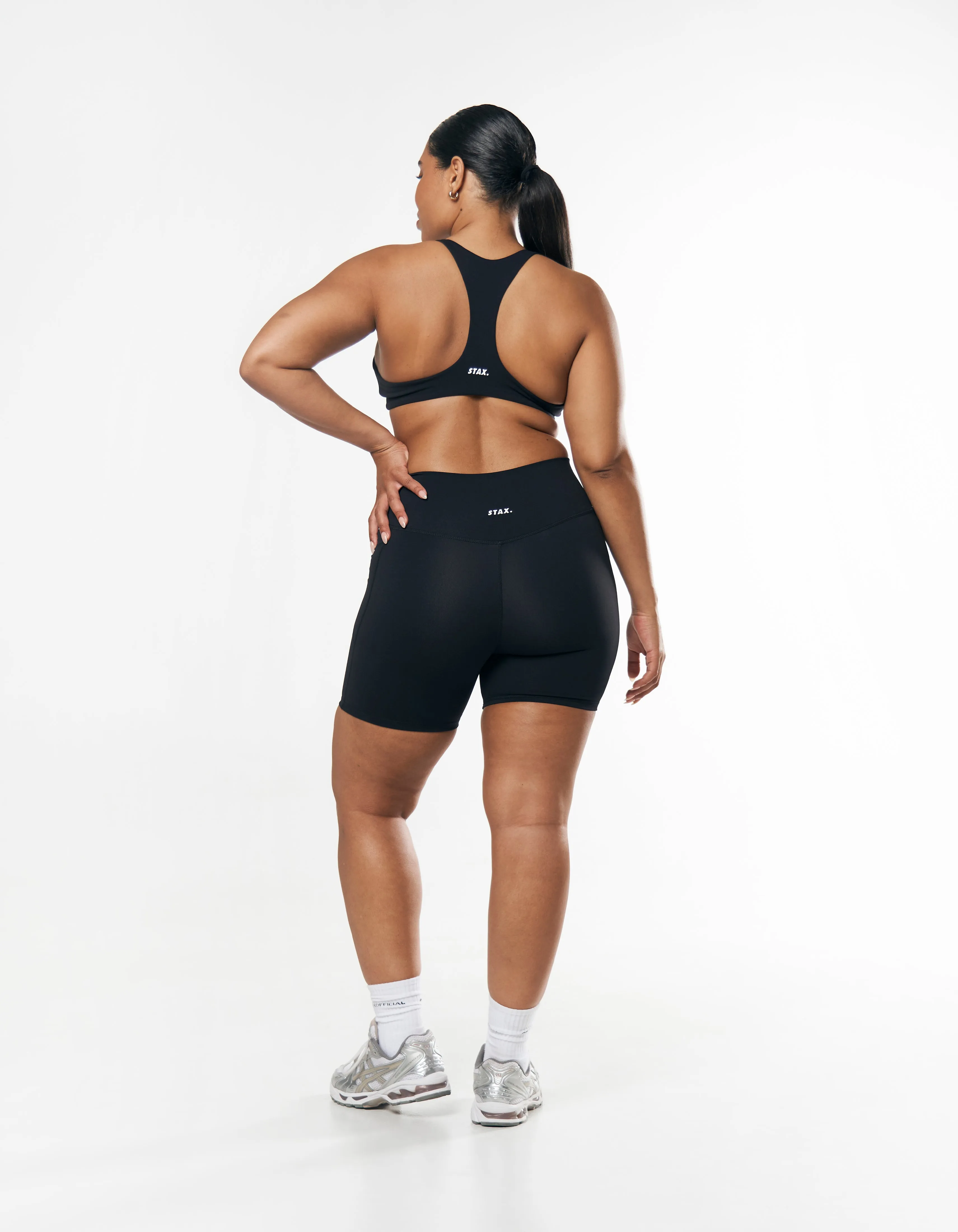 Phone Pocket Midi Bike Shorts NANDEX ™ - Black