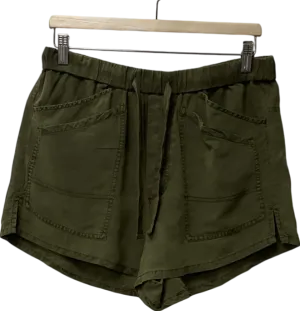 pilcro Green Low Rise Mini Shorts UK M