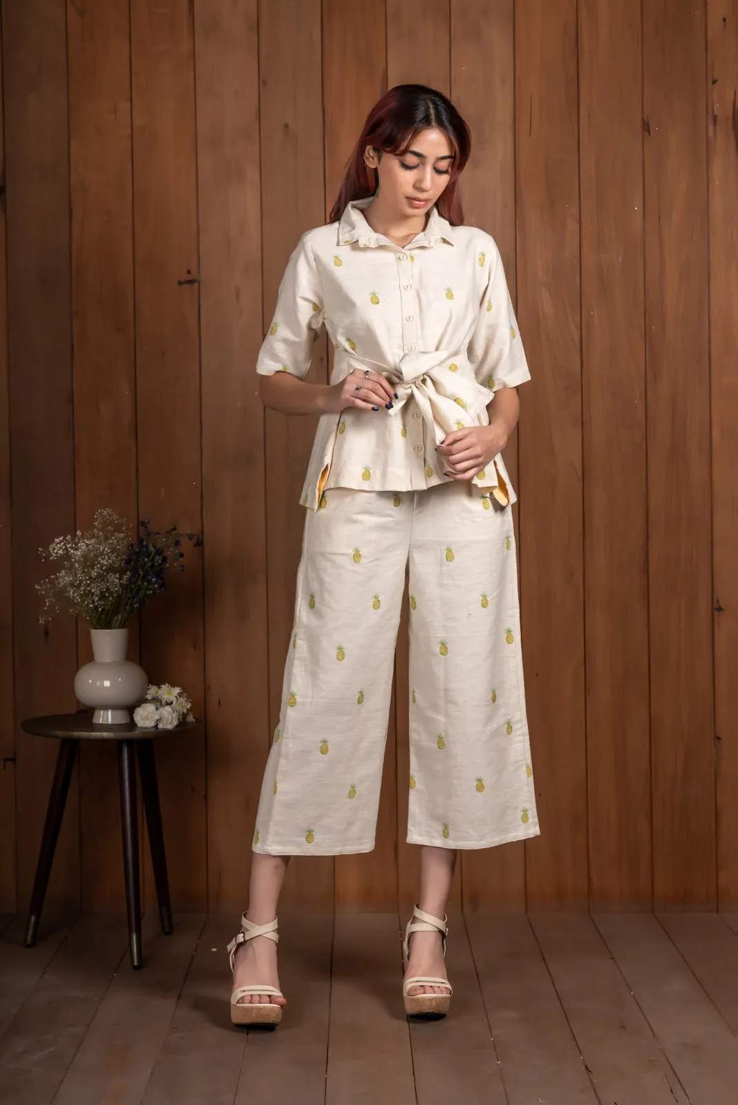 Pineapple Tie waist Co-Ord