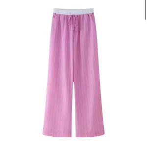 Pink casual relex pants