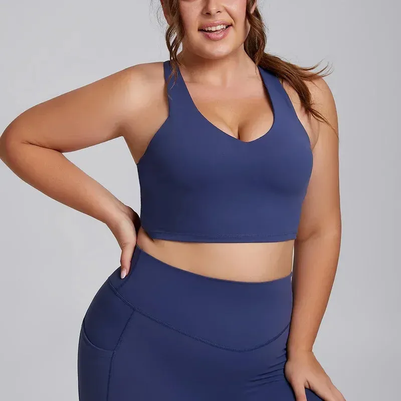Plus Size Sports Yoga Bra