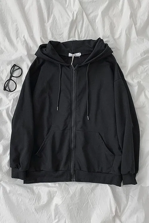 Pockets Loose Hoodie Coat