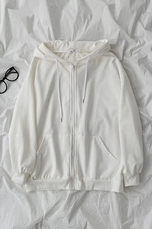 Pockets Loose Hoodie Coat