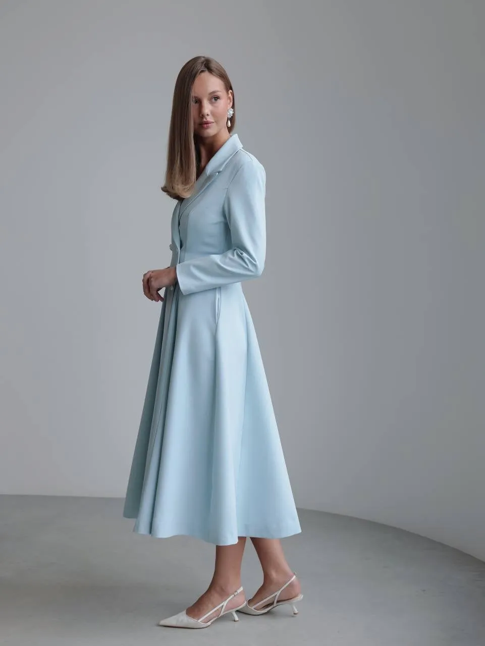 Powder Blue Midi Dress