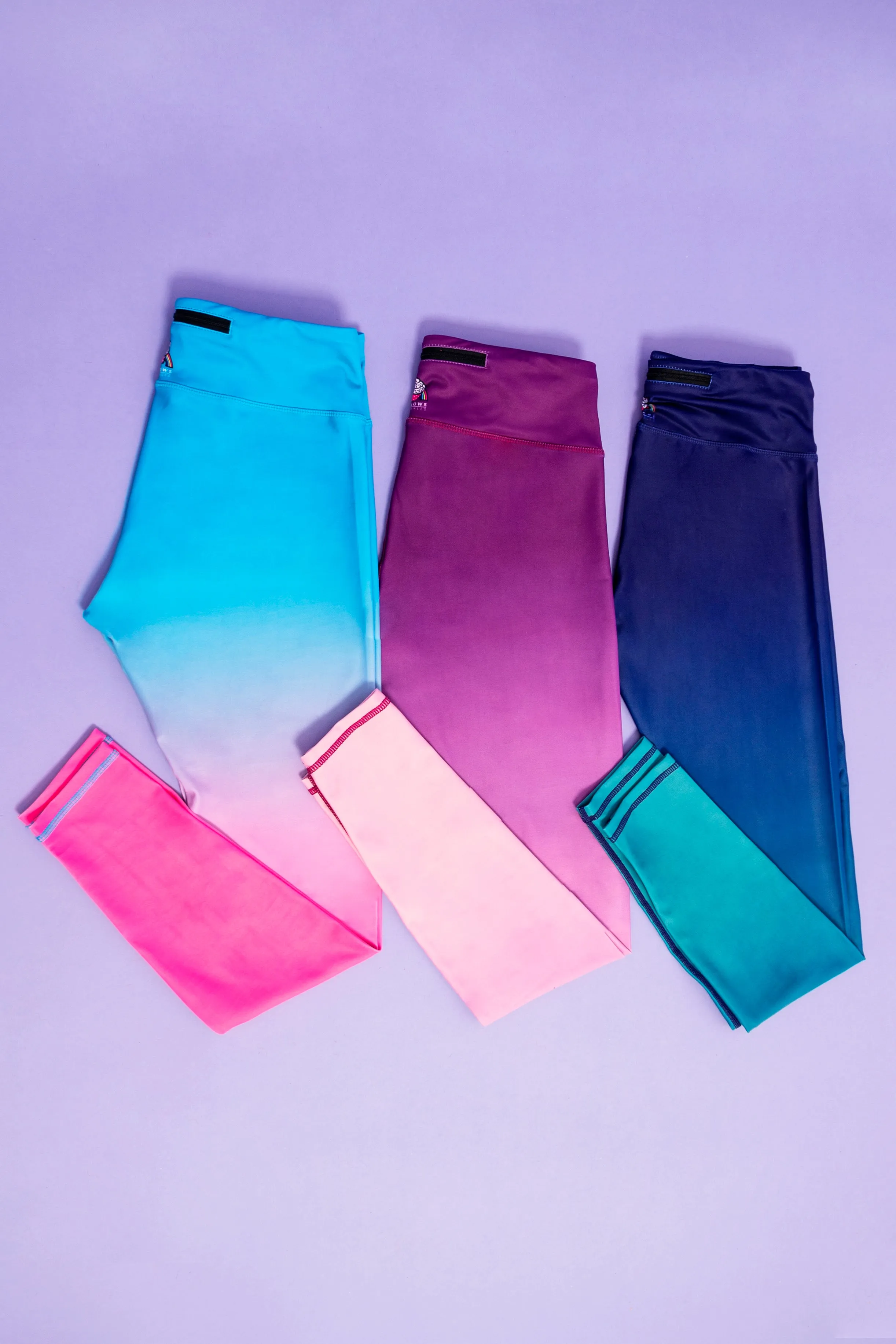 Purple/Pink Ombre Women’s Activewear Leggings - Tall 33” inside leg