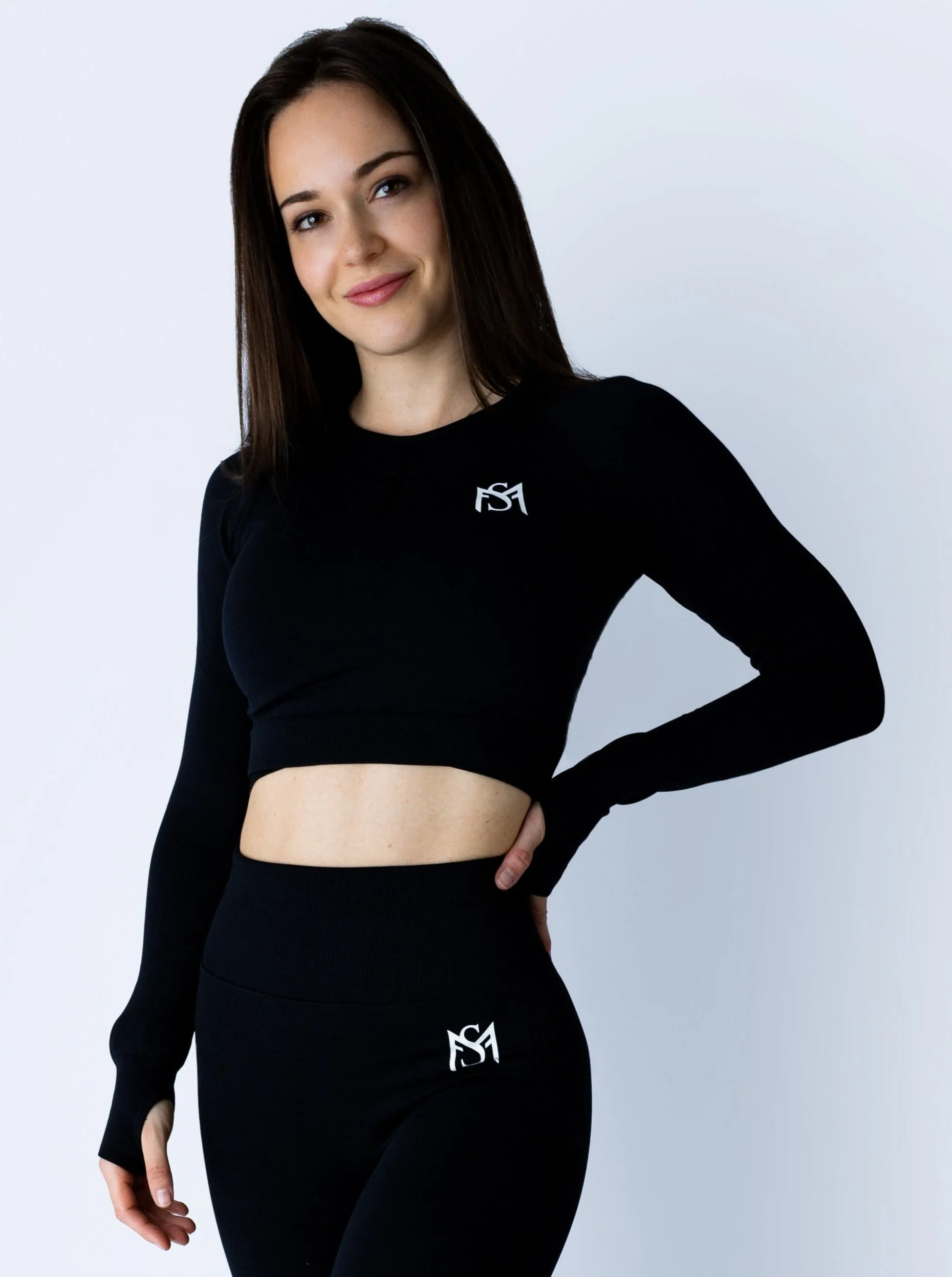Push Up Collection Black Long Sleeve