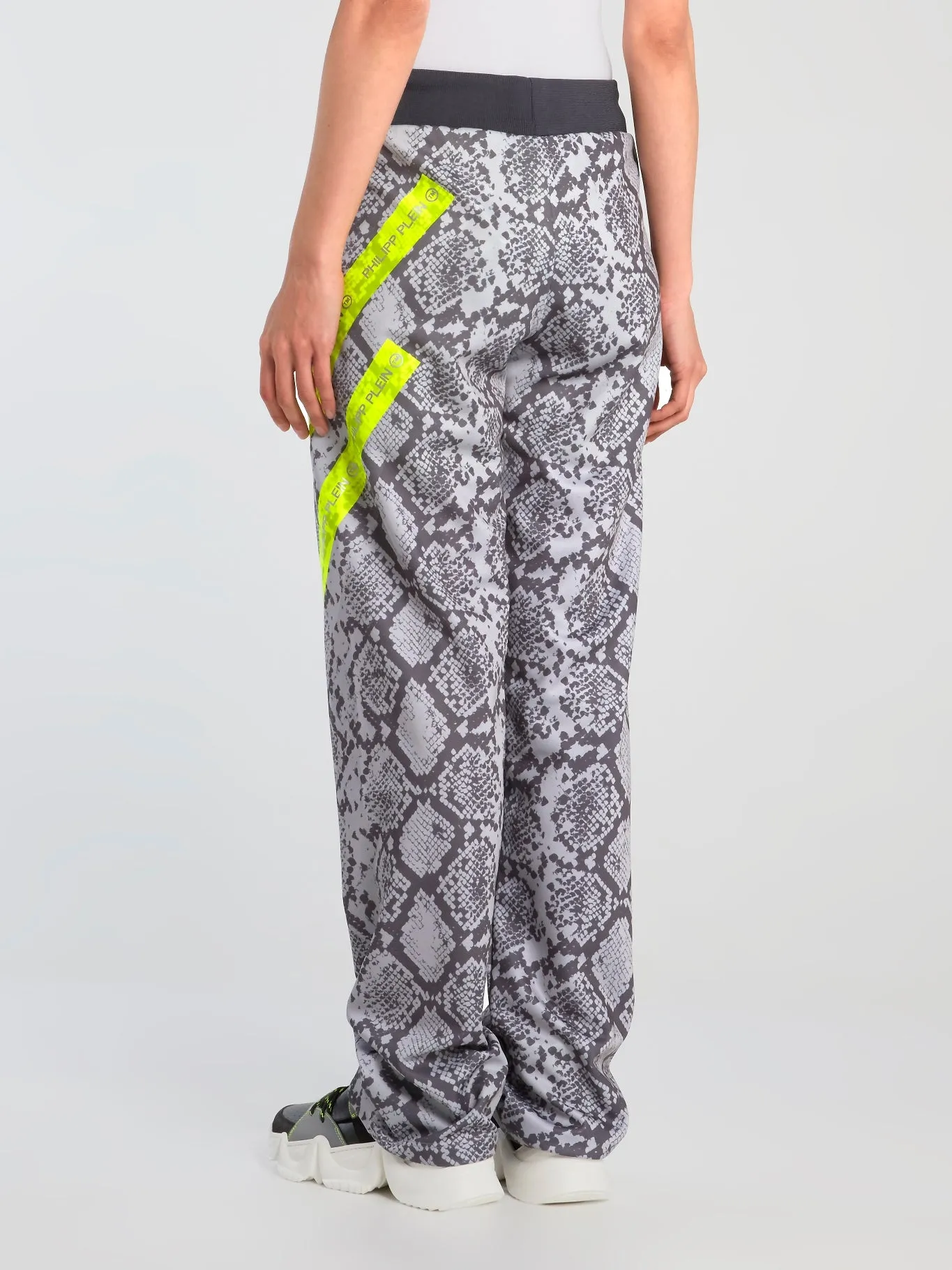 Python Print Logo Tape Trousers
