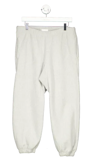 Raey Grey Recycled-yarn Cotton-blend Trackpants UK 10